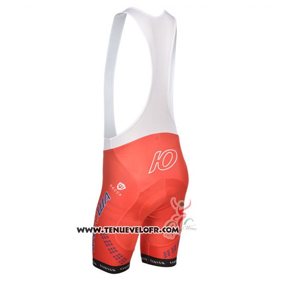 2014 Maillot Ciclismo Katusha Blanc et Rouge Manches Courtes et Cuissard